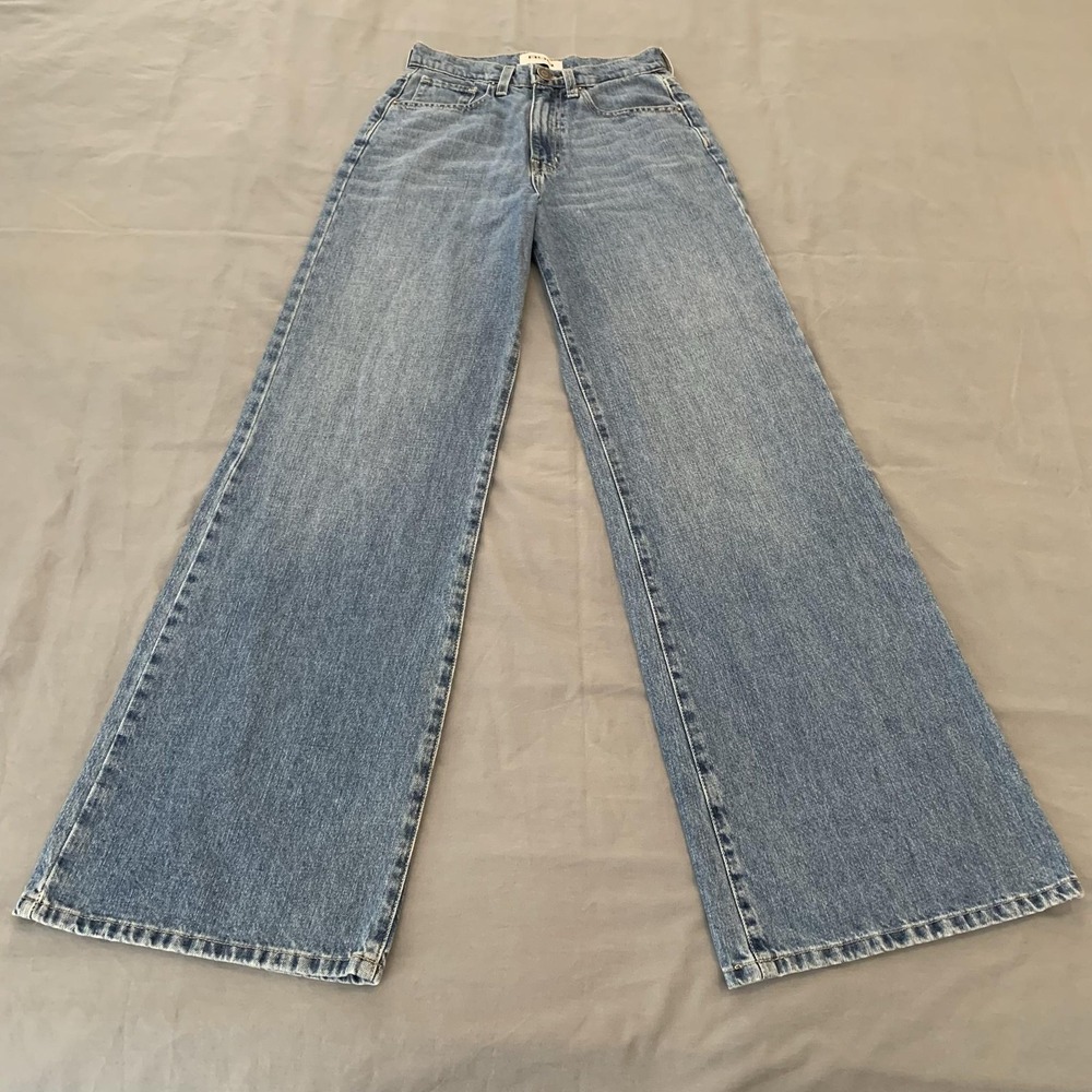RSQ Jeans Womens 25 Blue Medium Wash High Rise Wide Baggy Leg Denim Cotton Y2K